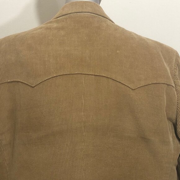 Vintage Larry Mahan Cowboy Corduroy Jacket Tan Western Blazer Horse Head Buttons - Picture 8 of 15